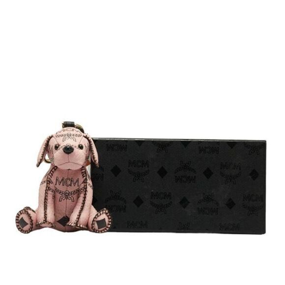 MCM Vicetos Logogram Dog Bag Charm - Picture 1 of 8